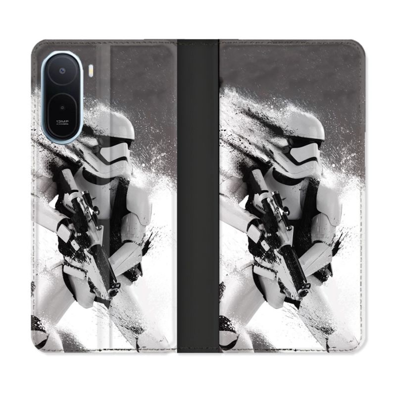 Housse Cuir Portefeuille Pour Xiaomi Redmi A7 Pro Star Wars - Trooper