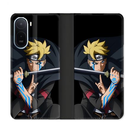 Housse Cuir Portefeuille Pour Xiaomi Redmi A7 Pro Manga Boruto Tatouage