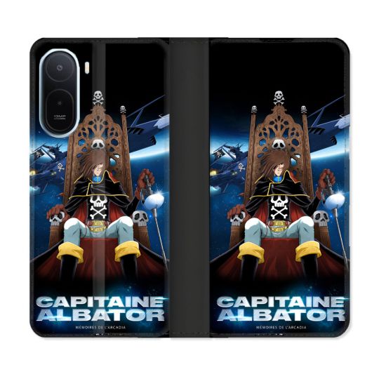 Housse Cuir Portefeuille Pour Xiaomi Redmi A7 Pro Manga Capitaine Albator