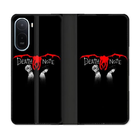 Housse Cuir Portefeuille Pour Xiaomi Redmi A7 Pro Manga Death Note Noir