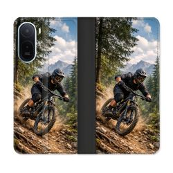 Housse Cuir Portefeuille Pour Xiaomi Redmi A7 Pro Sport VTT Montagne