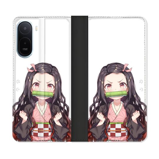 Housse Cuir Portefeuille Pour Xiaomi Redmi A7 Pro Manga Demon Slayer Nezuko