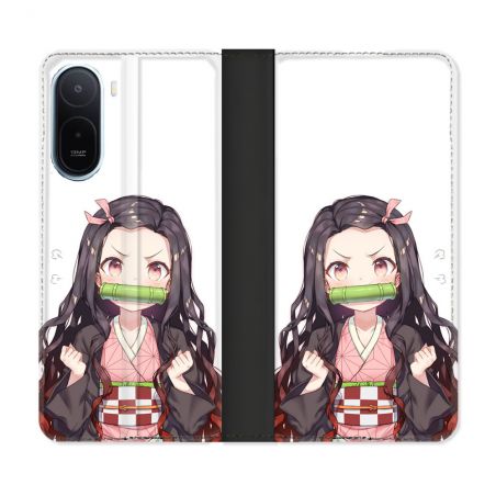 Housse Cuir Portefeuille Pour Xiaomi Redmi A7 Pro Manga Demon Slayer Nezuko