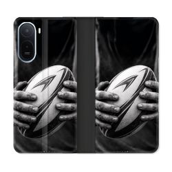 Housse Cuir Portefeuille Pour Xiaomi Redmi A7 Pro Sport Rugby Ballon Moderne