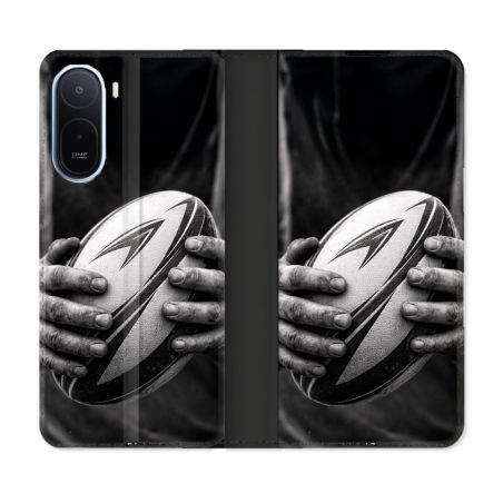 Housse Cuir Portefeuille Pour Xiaomi Redmi A7 Pro Sport Rugby Ballon Moderne