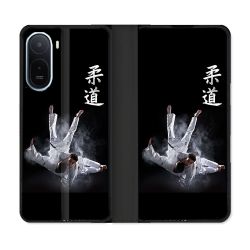 Housse Cuir Portefeuille Pour Xiaomi Redmi A7 Pro Sport Judo Noir