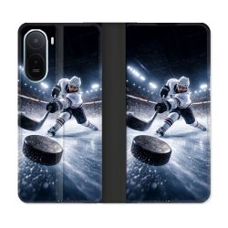 Housse Cuir Portefeuille Pour Xiaomi Redmi A7 Pro Sport Hockey sur Glace