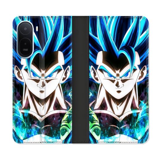 Housse Cuir Portefeuille Pour Xiaomi Redmi A7 Pro Manga Dragon Ball Gogeta Visage