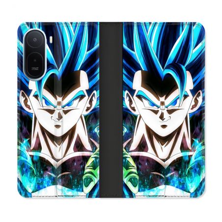 Housse Cuir Portefeuille Pour Xiaomi Redmi A7 Pro Manga Dragon Ball Gogeta Visage