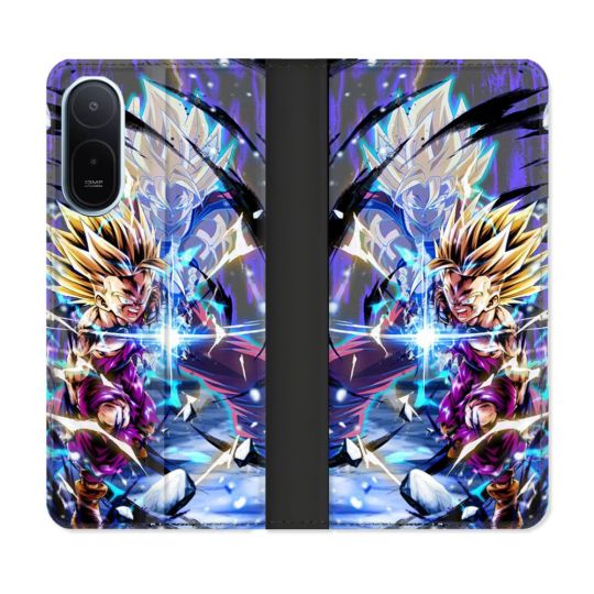 Housse Cuir Portefeuille Pour Xiaomi Redmi A7 Pro Manga Dragon Ball Sangohan Duo