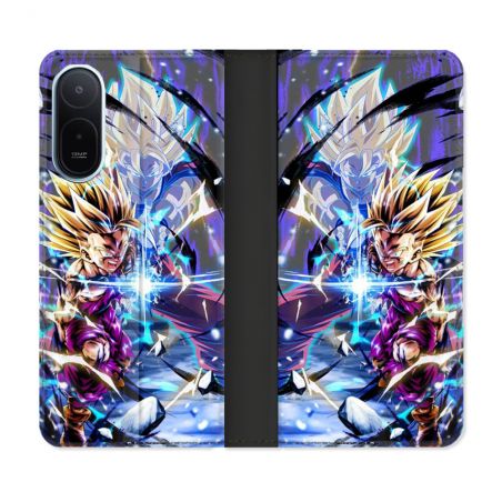 Housse Cuir Portefeuille Pour Xiaomi Redmi A7 Pro Manga Dragon Ball Sangohan Duo