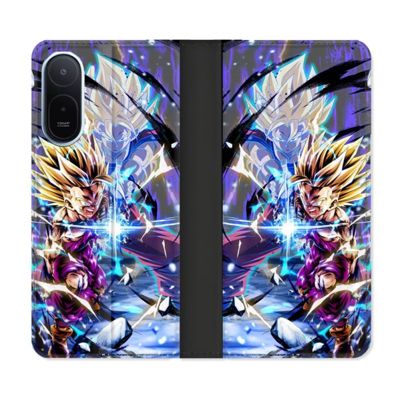 Housse Cuir Portefeuille Pour Xiaomi Redmi A7 Pro Manga Dragon Ball Sangohan Duo