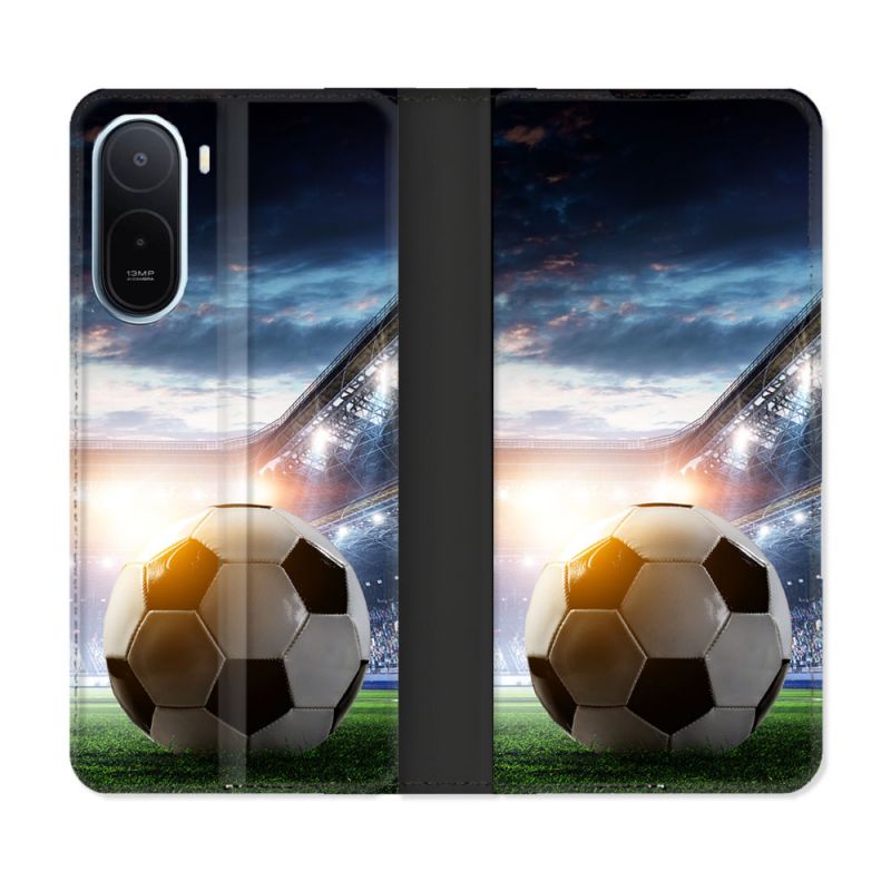 Housse Cuir Portefeuille Pour Xiaomi Redmi A7 Pro Sport Football Stade