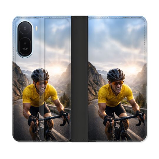 Housse Cuir Portefeuille Pour Xiaomi Redmi A7 Pro Sport Cyclisme Maillot Jaune