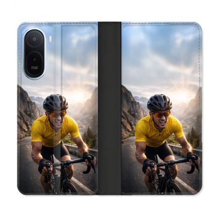 Housse Cuir Portefeuille Pour Xiaomi Redmi A7 Pro Sport Cyclisme Maillot Jaune