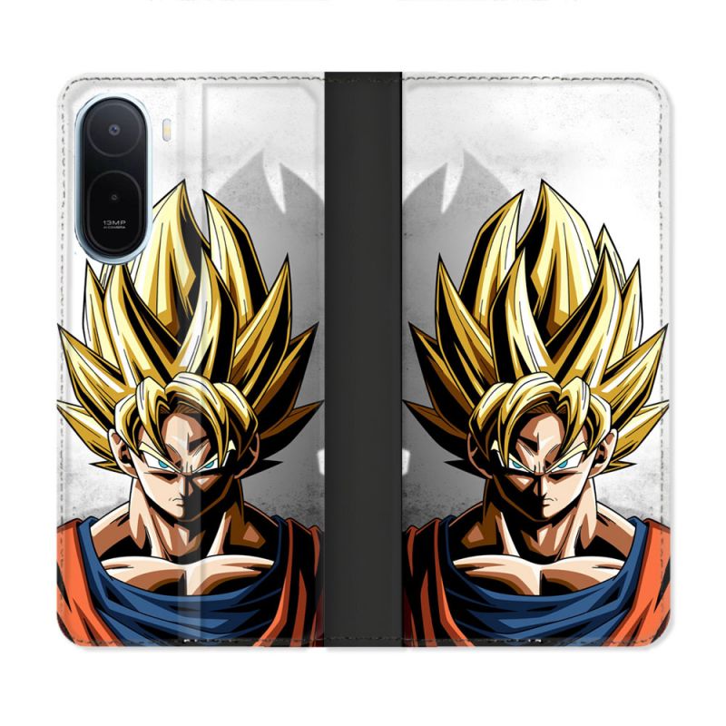 Housse Cuir Portefeuille Pour Xiaomi Redmi A7 Pro Manga Dragon Ball Sangoku Portrait