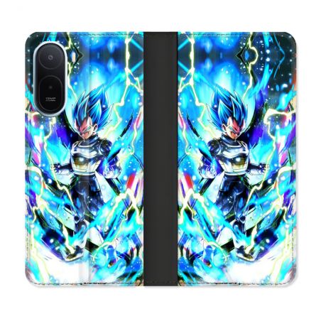 Housse Cuir Portefeuille Pour Xiaomi Redmi A7 Pro Manga Dragon Ball Vegeta Bleu