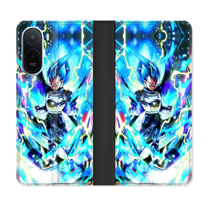 Housse Cuir Portefeuille Pour Xiaomi Redmi A7 Pro Manga Dragon Ball Vegeta Bleu