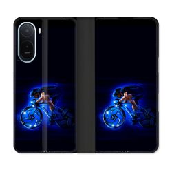 Housse Cuir Portefeuille Pour Xiaomi Redmi A7 Pro Sport Cyclisme Bleu