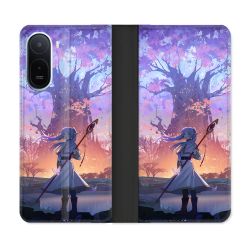 Housse Cuir Portefeuille Pour Xiaomi Redmi A7 Pro Manga Frieren