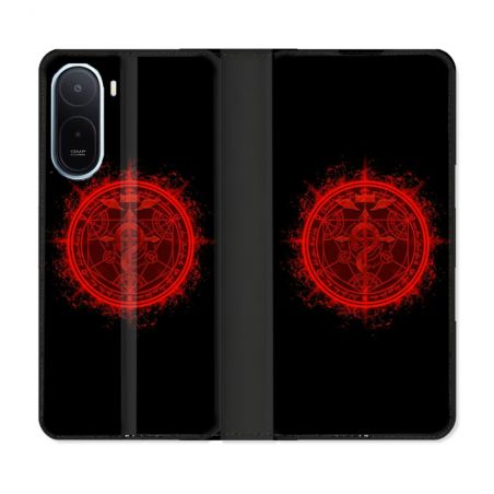 Housse Cuir Portefeuille Pour Xiaomi Redmi A7 Pro Manga Fullmetal Alchemist Logo