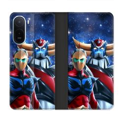 Housse Cuir Portefeuille Pour Xiaomi Redmi A7 Pro Manga Goldorak