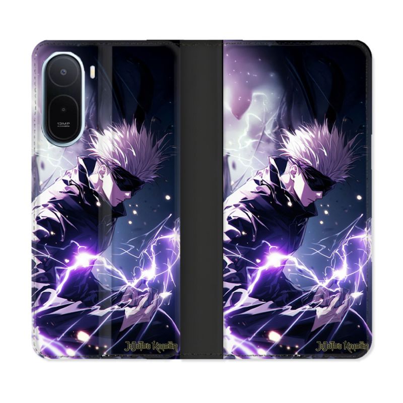 Housse Cuir Portefeuille Pour Xiaomi Redmi A7 Pro Manga Jujutsu Kaisen Gojo Saturo