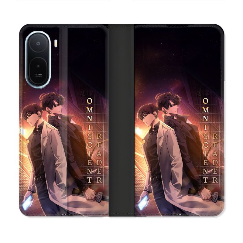 Housse Cuir Portefeuille Pour Xiaomi Redmi A7 Pro Manga Lecteur Omniscient Affiche