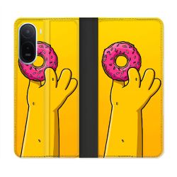 Housse Cuir Portefeuille Pour Xiaomi Redmi A7 Pro Simpson Donuts