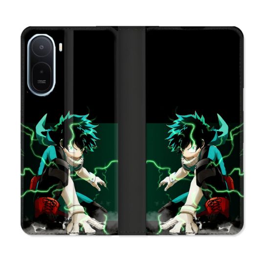 Housse Cuir Portefeuille Pour Xiaomi Redmi A7 Pro Manga My Hero Academia Deku