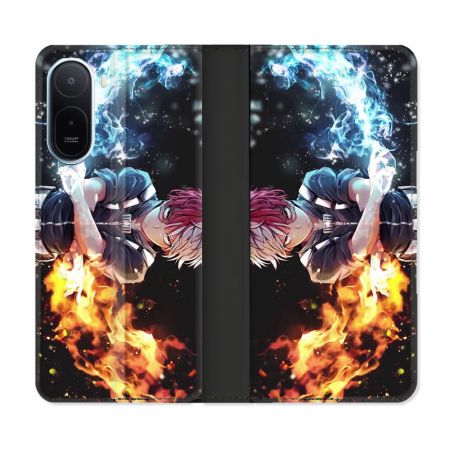 Housse Cuir Portefeuille Pour Xiaomi Redmi A7 Pro Manga My Hero Academia Shoto