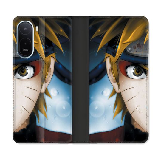 Housse Cuir Portefeuille Pour Xiaomi Redmi A7 Pro Manga Naruto Blanc