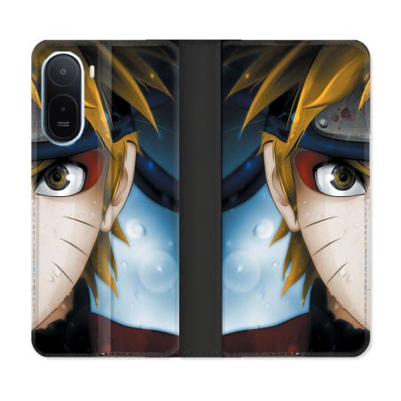 Housse Cuir Portefeuille Pour Xiaomi Redmi A7 Pro Manga Naruto Blanc