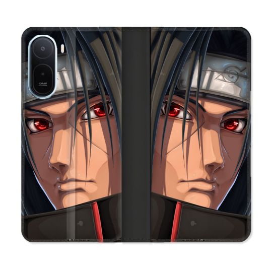 Housse Cuir Portefeuille Pour Xiaomi Redmi A7 Pro Manga Naruto Itachi Visage