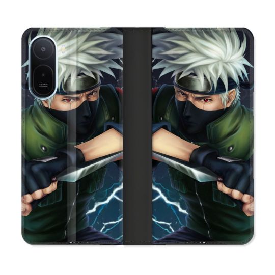 Housse Cuir Portefeuille Pour Xiaomi Redmi A7 Pro Manga Naruto Kakashi