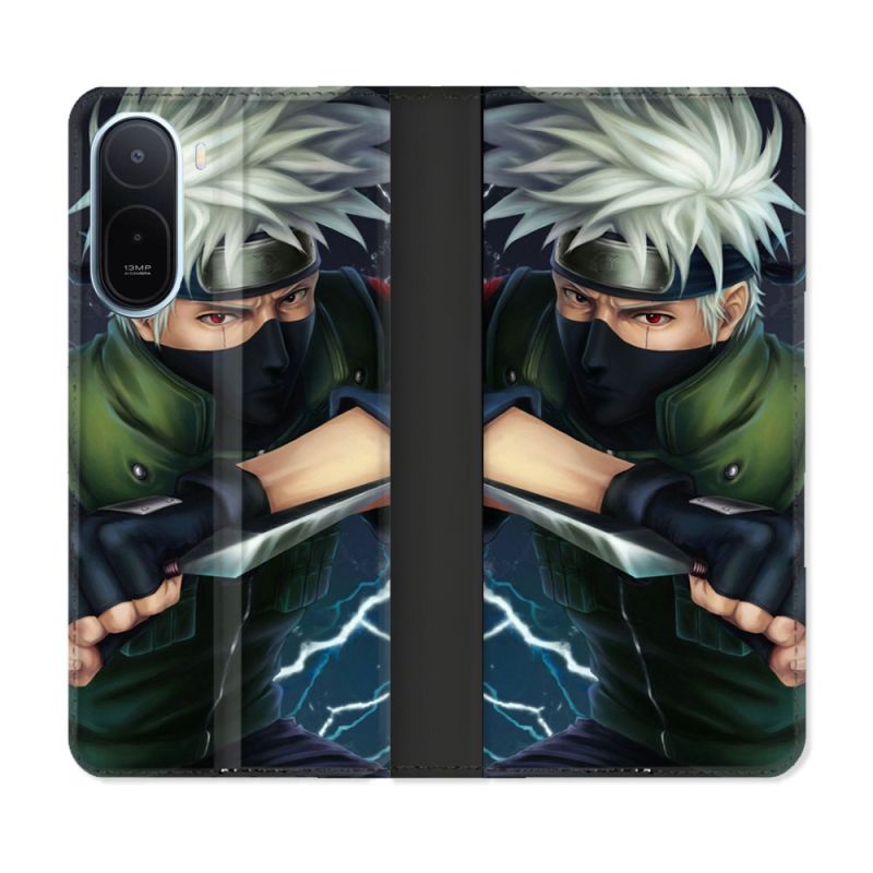 Housse Cuir Portefeuille Pour Xiaomi Redmi A7 Pro Manga Naruto Kakashi