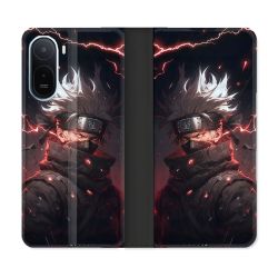 Housse Cuir Portefeuille Pour Xiaomi Redmi A7 Pro Manga Naruto Kakashi Dark