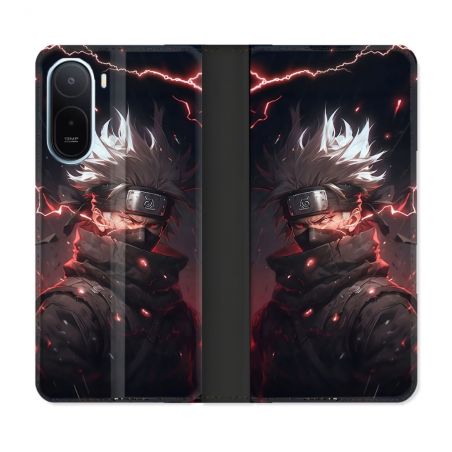 Housse Cuir Portefeuille Pour Xiaomi Redmi A7 Pro Manga Naruto Kakashi Dark