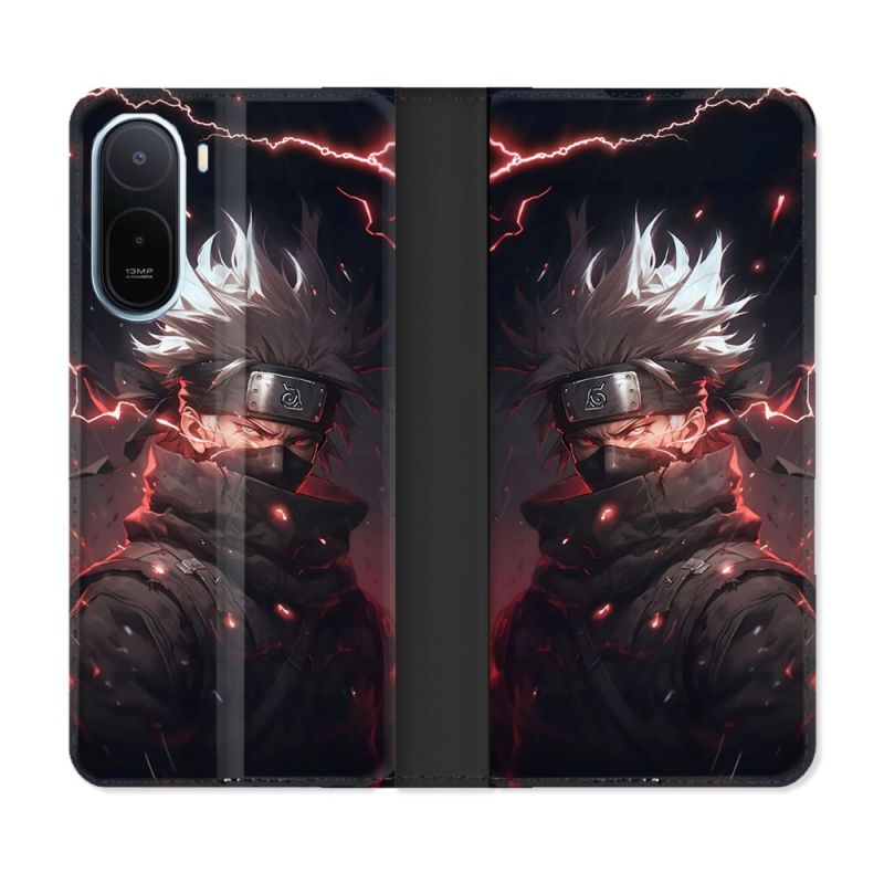 Housse Cuir Portefeuille Pour Xiaomi Redmi A7 Pro Manga Naruto Kakashi Dark