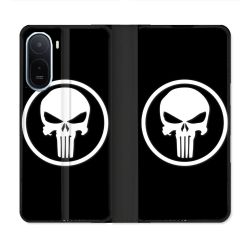 Housse Cuir Portefeuille Pour Xiaomi Redmi A7 Pro Punisher