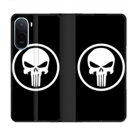 Housse Cuir Portefeuille Pour Xiaomi Redmi A7 Pro Punisher