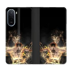 Housse Cuir Portefeuille Pour Xiaomi Redmi A7 Pro Manga One Piece Ace Noir