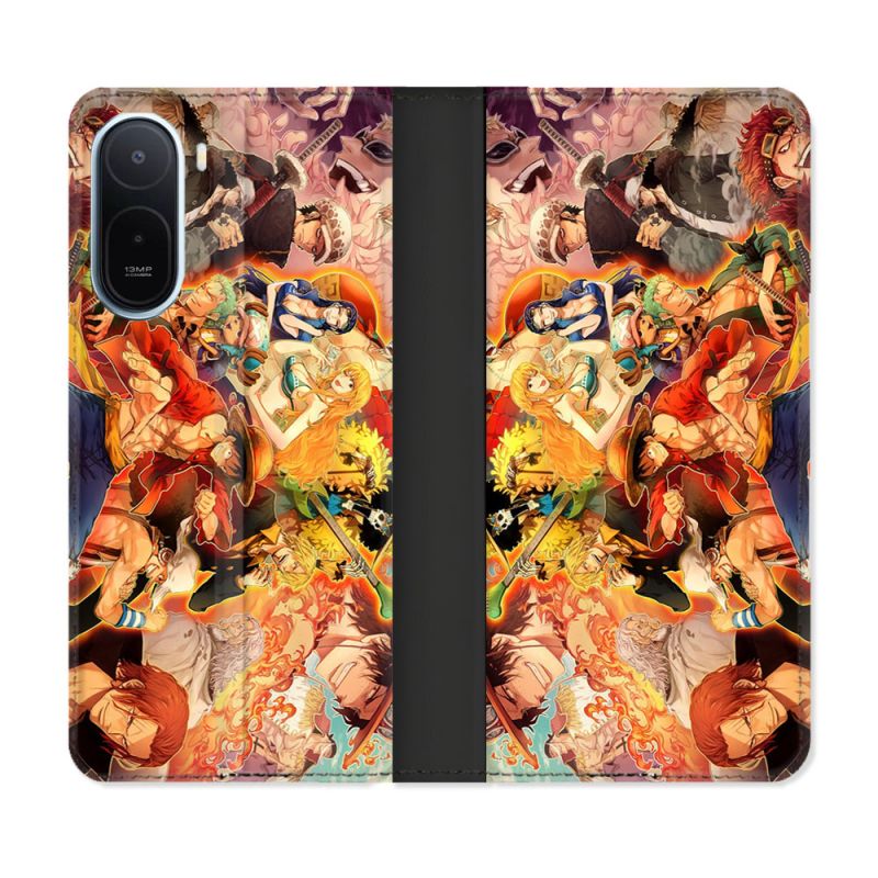 Housse Cuir Portefeuille Pour Xiaomi Redmi A7 Pro Manga One Piece Nakama