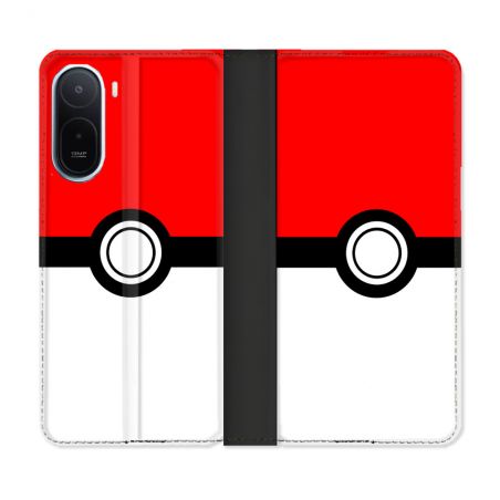 Housse Cuir Portefeuille Pour Xiaomi Redmi A7 Pro Pokemon Pokeball