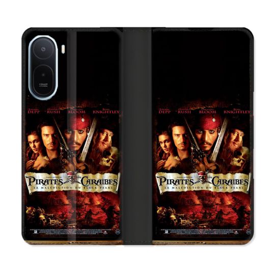 Housse Cuir Portefeuille Pour Xiaomi Redmi A7 Pro Pirate Des Caraibes