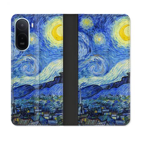 Housse Cuir Portefeuille Pour Xiaomi Redmi A7 Pro Peinture La nuit étoilée