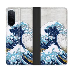 Housse Cuir Portefeuille Pour Xiaomi Redmi A7 Pro Peinture La Grande Vague