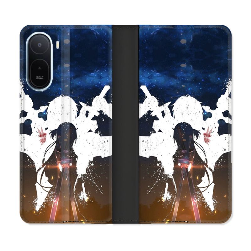 Housse Cuir Portefeuille Pour Xiaomi Redmi A7 Pro Manga SAO sword Art Online Asuna