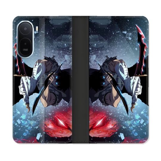 Housse Cuir Portefeuille Pour Xiaomi Redmi A7 Pro Manga Solo Leveling Sung Epee