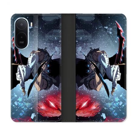 Housse Cuir Portefeuille Pour Xiaomi Redmi A7 Pro Manga Solo Leveling Sung Epee